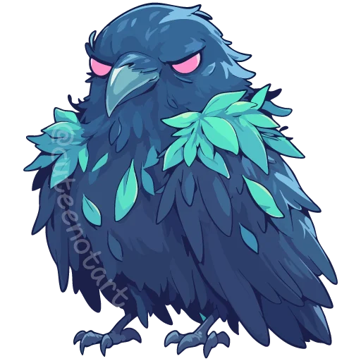 🐦‍⬛️ Стикер «Изумрудный микс» для Telegram