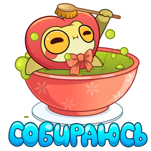 Стикер 6 Жаба Ивановна