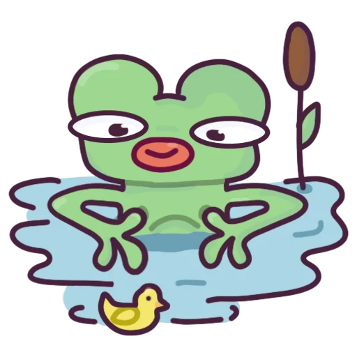 🛀 Стикер «Жабка Мэл» для Telegram