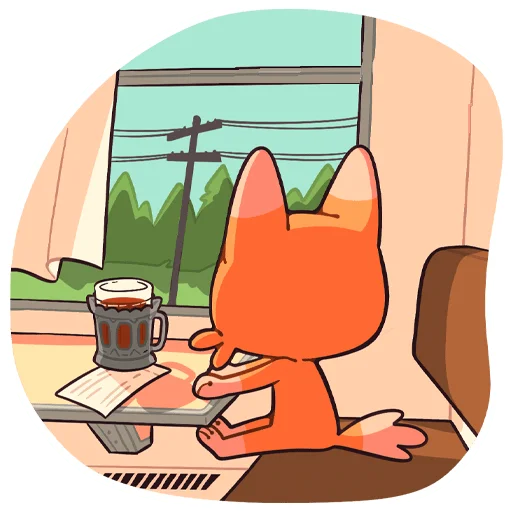 🚃 Стикер «Шакалёнок Джек 2 без надписей» для Telegram