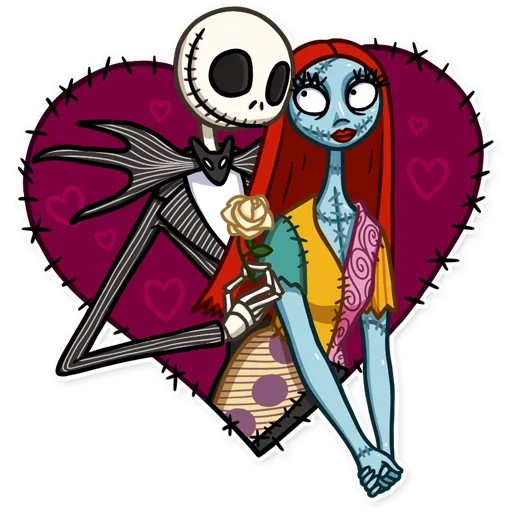Стикерпак «Jack and Sally» для Telegram — обложка