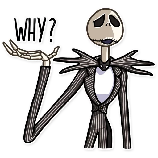 😧 Стикер «Jack and Sally» для Telegram