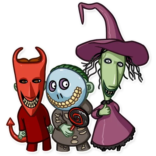 🤫 Стикер «Jack and Sally» для Telegram