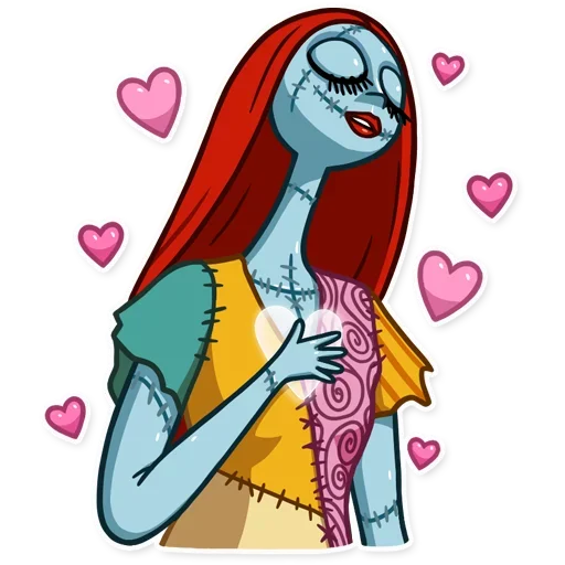 😪 Стикер «Jack and Sally» для Telegram