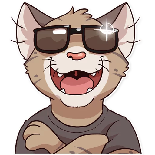 😎 Стикер «Jack Cat» для Telegram