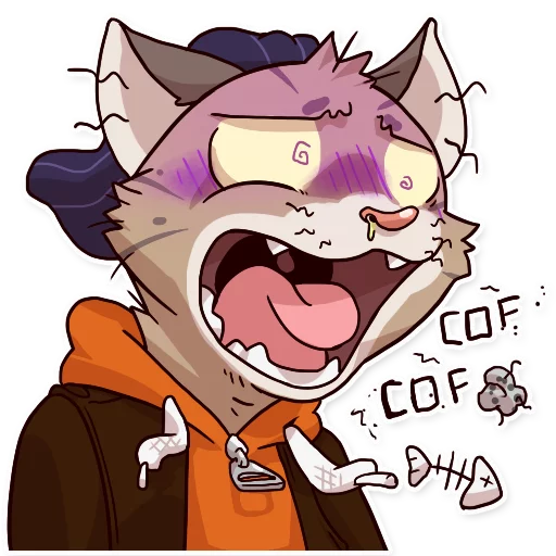 😷 Стикер «Jack Cat» для Telegram