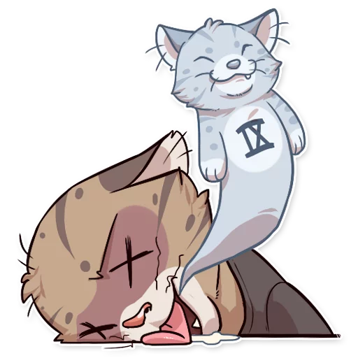 💀 Стикер «Jack Cat» для Telegram