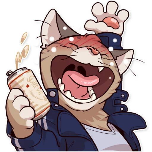 🤤 Стикер «Jack Cat» для Telegram