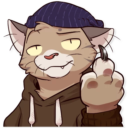 🖕 Стикер «Jack Cat» для Telegram