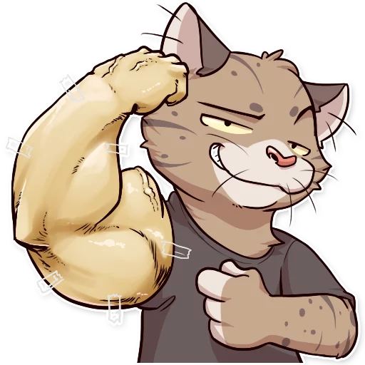 💪 Стикер «Jack Cat» для Telegram