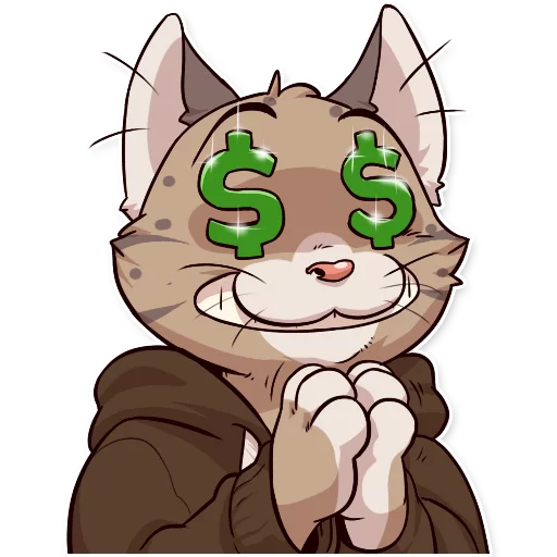 🤑 Стикер «Jack Cat» для Telegram