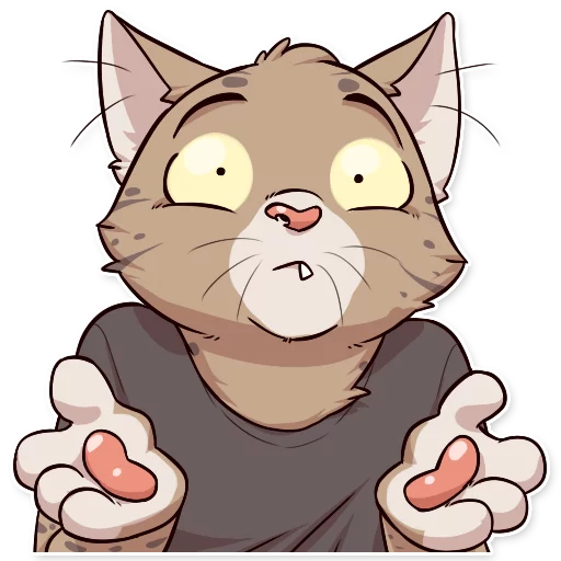 🤷‍♂️ Стикер «Jack Cat» для Telegram