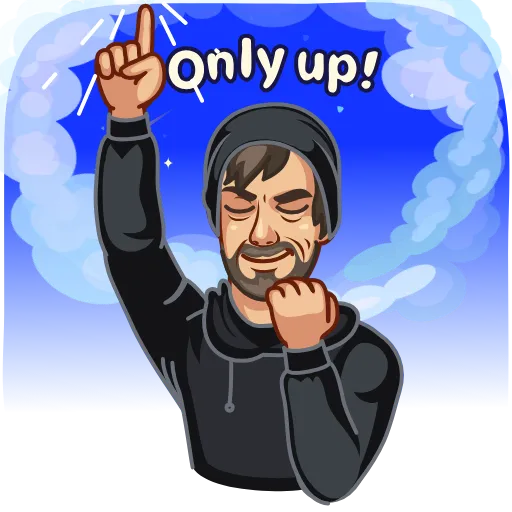 ☝️ Стикер «JackDorseyCoins» для Telegram