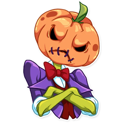 🤐 Стикер «Jack Pumpkin Head» для Telegram