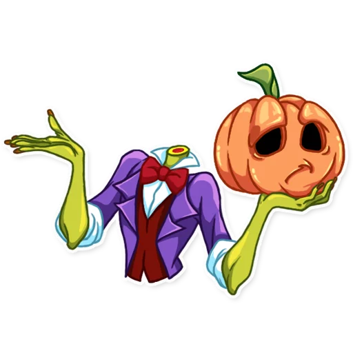🤷 Стикер «Jack Pumpkin Head» для Telegram