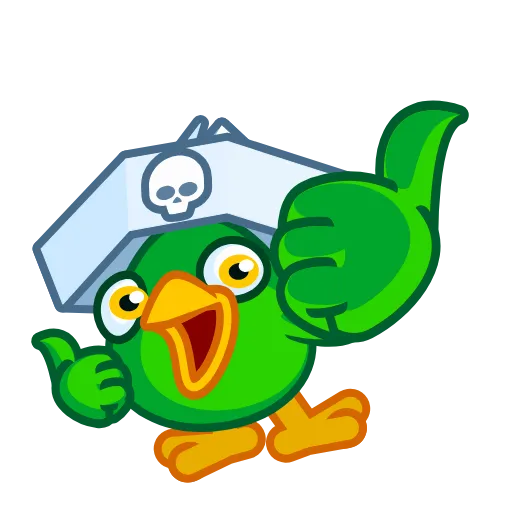 👍 Стикер «Jack the Parrot» для Telegram