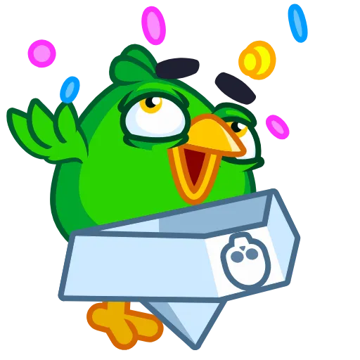 🥳 Стикер «Jack the Parrot» для Telegram