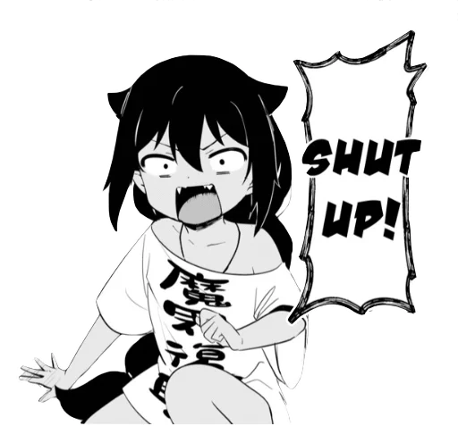 🤬 Стикер «Jahy-sama wa kujikenai» для Telegram