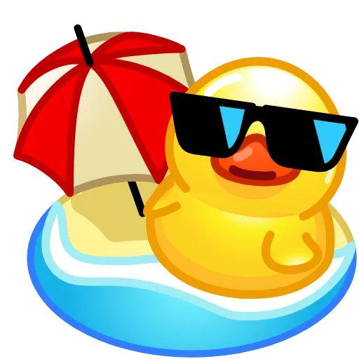 🏝 Стикер «Emoji Ducks» для Telegram
