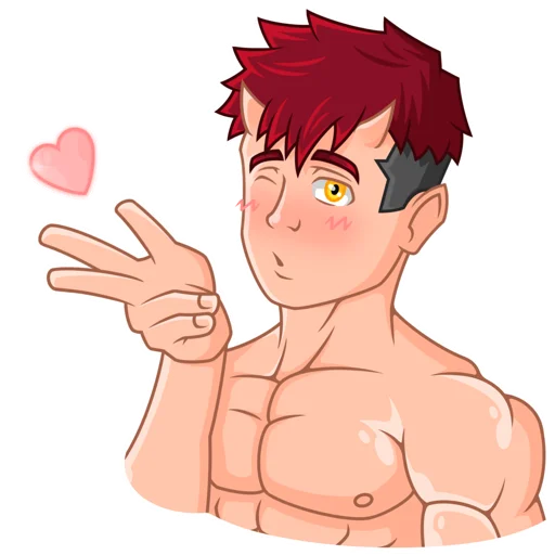 😘 Стикер «Japanese Demon Yohei» для Telegram
