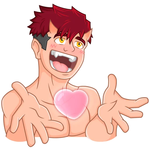 ❤️ Стикер «Japanese Demon Yohei» для Telegram