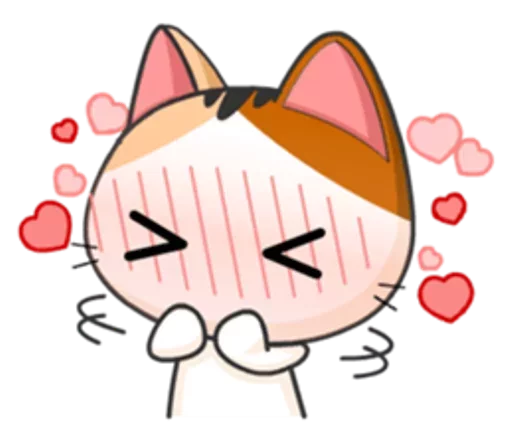 😻 Стикер «Японская Кошечка» для Telegram