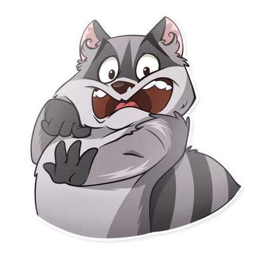 😬 Стикер «Jaxon Jed Raccoon» для Telegram