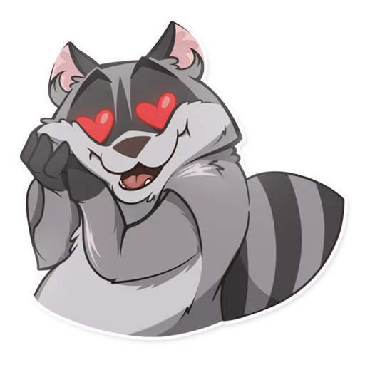 😍 Стикер «Jaxon Jed Raccoon» для Telegram