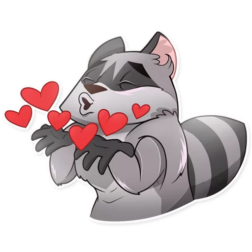 😘 Стикер «Jaxon Jed Raccoon» для Telegram