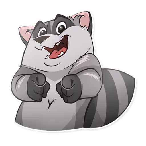 😉 Стикер «Jaxon Jed Raccoon» для Telegram