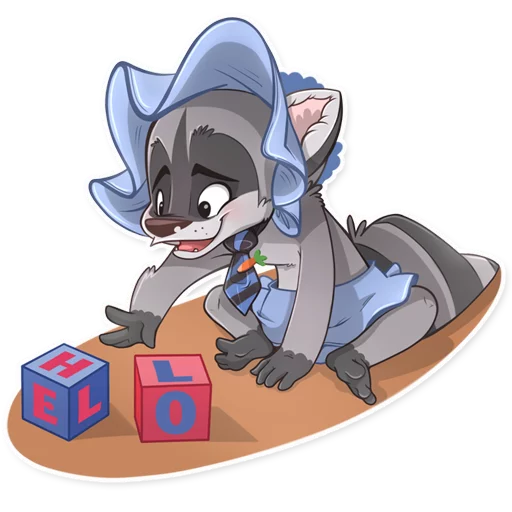 👋 Стикер «Jaxon Jed Raccoon» для Telegram