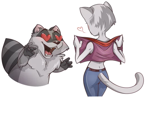 👐 Стикер «Jaxon Jed Raccoon» для Telegram