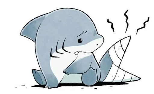 🤕 Стикер «Jeff the Shark» для Telegram