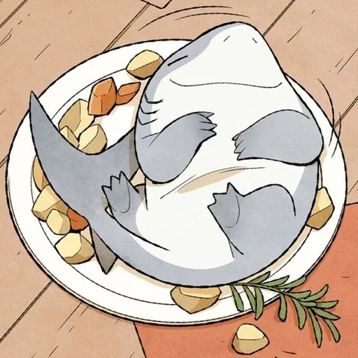 🤤 Стикер «Jeff the Shark» для Telegram