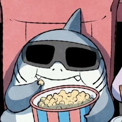 🍿 Стикер «Jeff the Shark» для Telegram