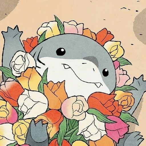 🌷 Стикер «Jeff the Shark» для Telegram