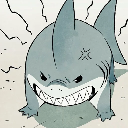 😡 Стикер «Jeff the Shark» для Telegram
