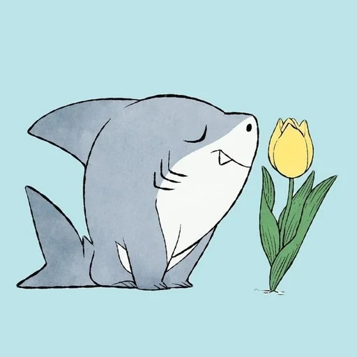 🌹 Стикер «Jeff the Shark» для Telegram