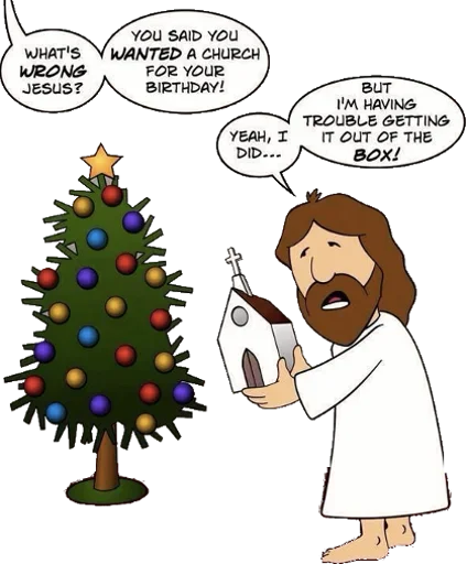 🎄 Стикер «Jesus Funny» для Telegram