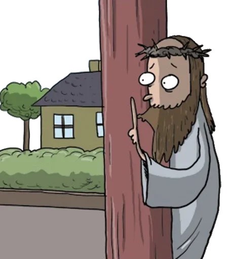 🤫 Стикер «Jesus Funny» для Telegram