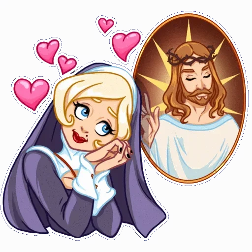 💕 Стикер «Jesus Funny» для Telegram