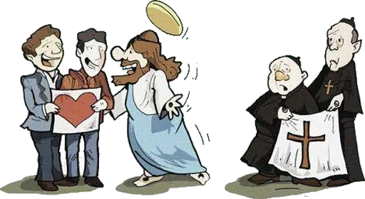 💕 Стикер «Jesus Funny» для Telegram