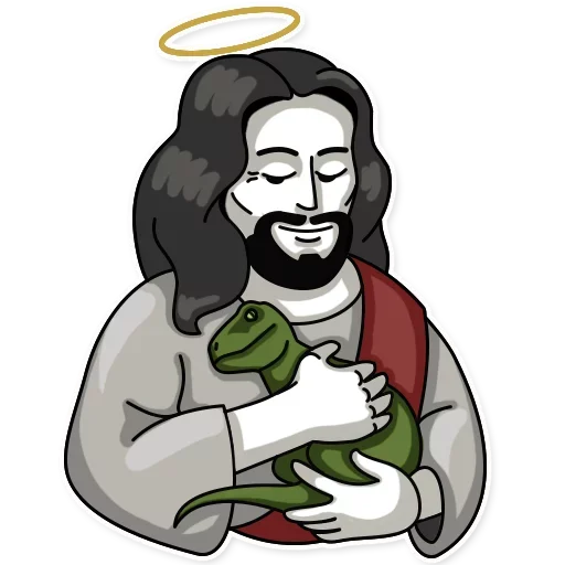 🦖 Стикер «Jesus» для Telegram