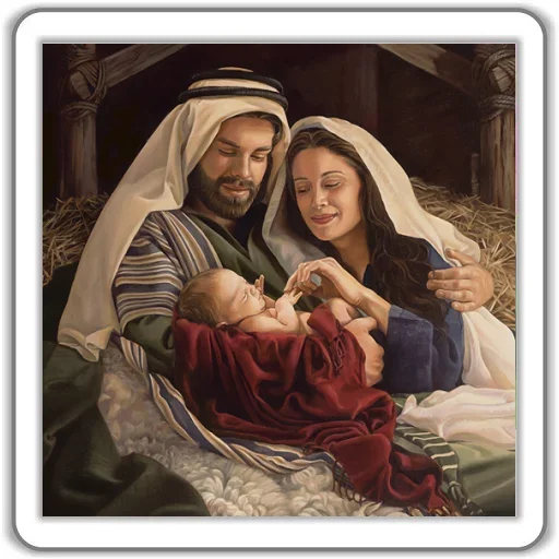 😇 Стикер «Jesus Born» для Telegram