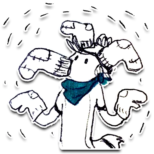 👞 Стикер «Jib Kodi Doodles» для Telegram