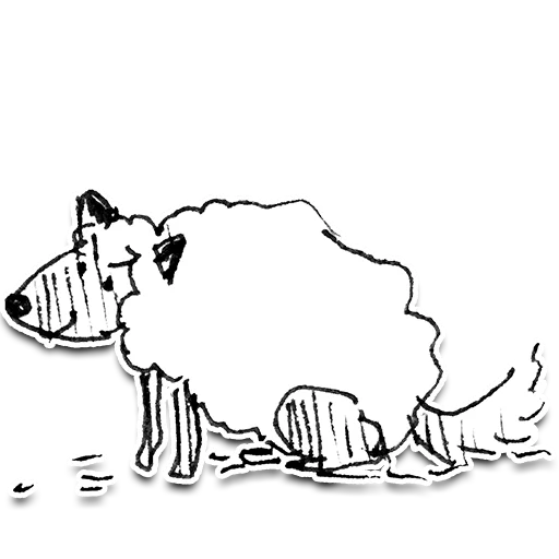 🐑 Стикер «Jib Kodi Doodles» для Telegram