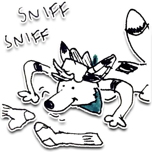 👃 Стикер «Jib Kodi Doodles» для Telegram
