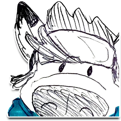 👃 Стикер «Jib Kodi Doodles» для Telegram