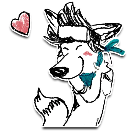 ❤️ Стикер «Jib Kodi Doodles» для Telegram