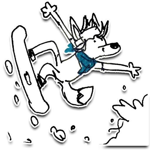🏂 Стикер «Jib Kodi Doodles» для Telegram